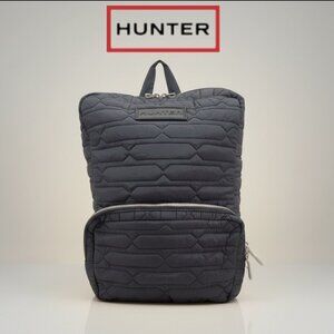 Hunter Quilted Nylon Backpack Black Laptop Travel Backpack NWOT